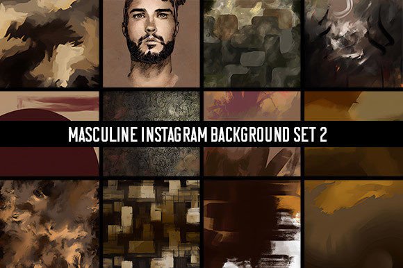 Download 12 Masculine Instagram Backgrounds Set 2 - Insta Collection