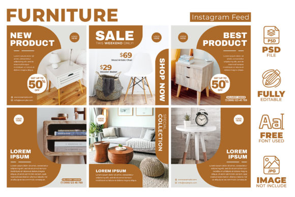 Download Furniture #01 Instagram Feeds Pack - Insta Collection
