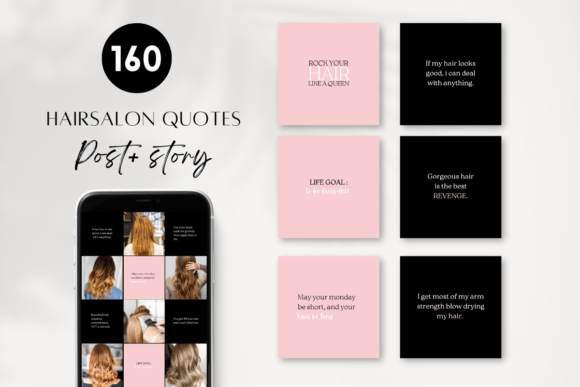 Download Hair Quotes Instagram Canva Template - Insta Collection