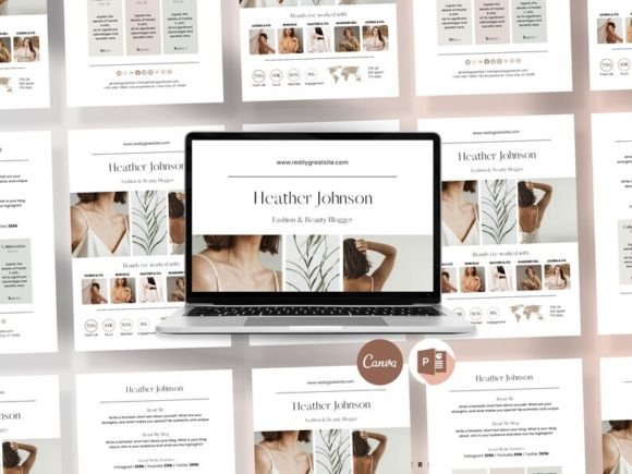 Download 2 Page Media Kit Canva Template, Instagram - Insta Collection