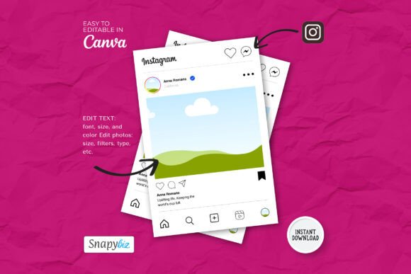 Download Instagram Frame Canva Custom Template - Insta Collection