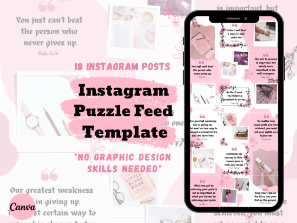 Download Pink Instagram Puzzle Templates Canva - Insta Collection