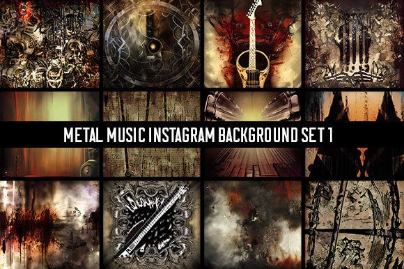 Download 12 Metal Music Instagram Backgrounds Set - Insta Collection