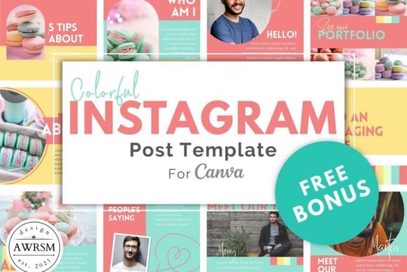 Download Colorful Instagram Canva Template - Insta Collection