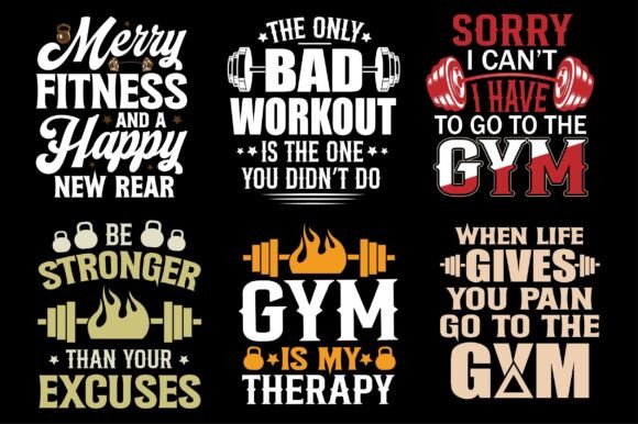 Download Gym Workout Fitness T-Shirt Bundle - Premium Bundle