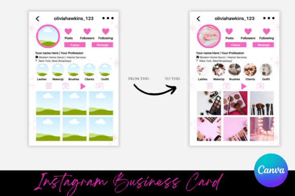 Download Instagram Business Cards Template - Insta Collection